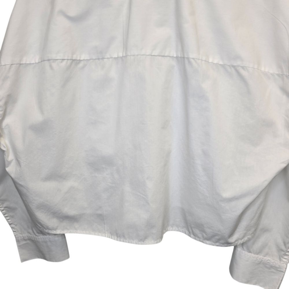 Abercrombie & Fitch Womens M White Cropped Long Sleeve Button-Up Shirt - Picture 7 of 12